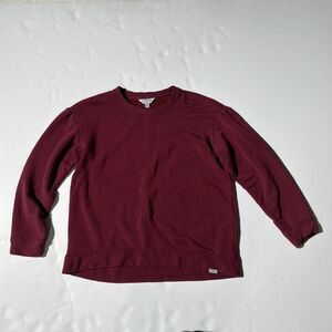 Orvis Classic Collection Sweater Maroon Pullover Long Sleeve Medium M Hiking